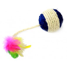 14700 - BRINQ.GATO BOLA SISAL C/PENA 6,5CM BG-26