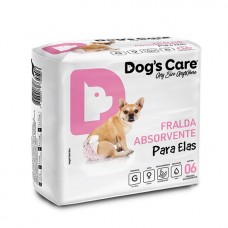 6330 - FRALDA DESC.DOGS CARE PCT.6U.FEMEA M