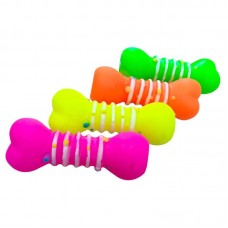 20294 - BRINQ.VINIL HALTERES OSSO PET 12CM R0314