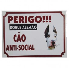 710732 - PLACA ADV. 25X16 DOGUE ALEMAO