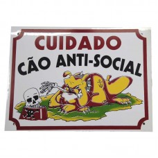 710741 - PLACA ADV. 35X25 ANTI SOCIAL CRUEL