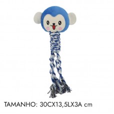 17456 - BRINQ.PELUCIA MACACO AZUL COM CORDA