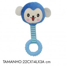 17467 - BRINQ.PELUCIA MACAQUINHO AZUL C/TPR