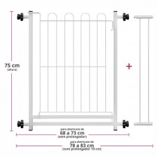 51055 - PORTAO FERRO 68/73CM C/ALONG.10CM ACOMIX